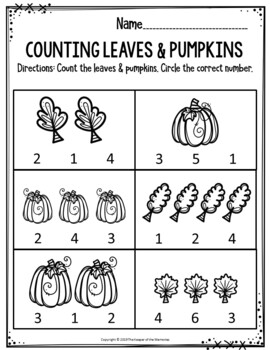 Autumn Fall Preschool No Prep Worksheets Activities By Lavinia Pop