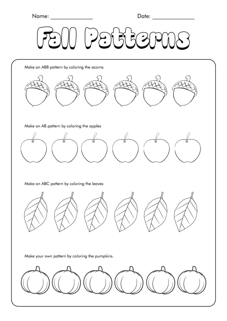 Autumn Printable Activities