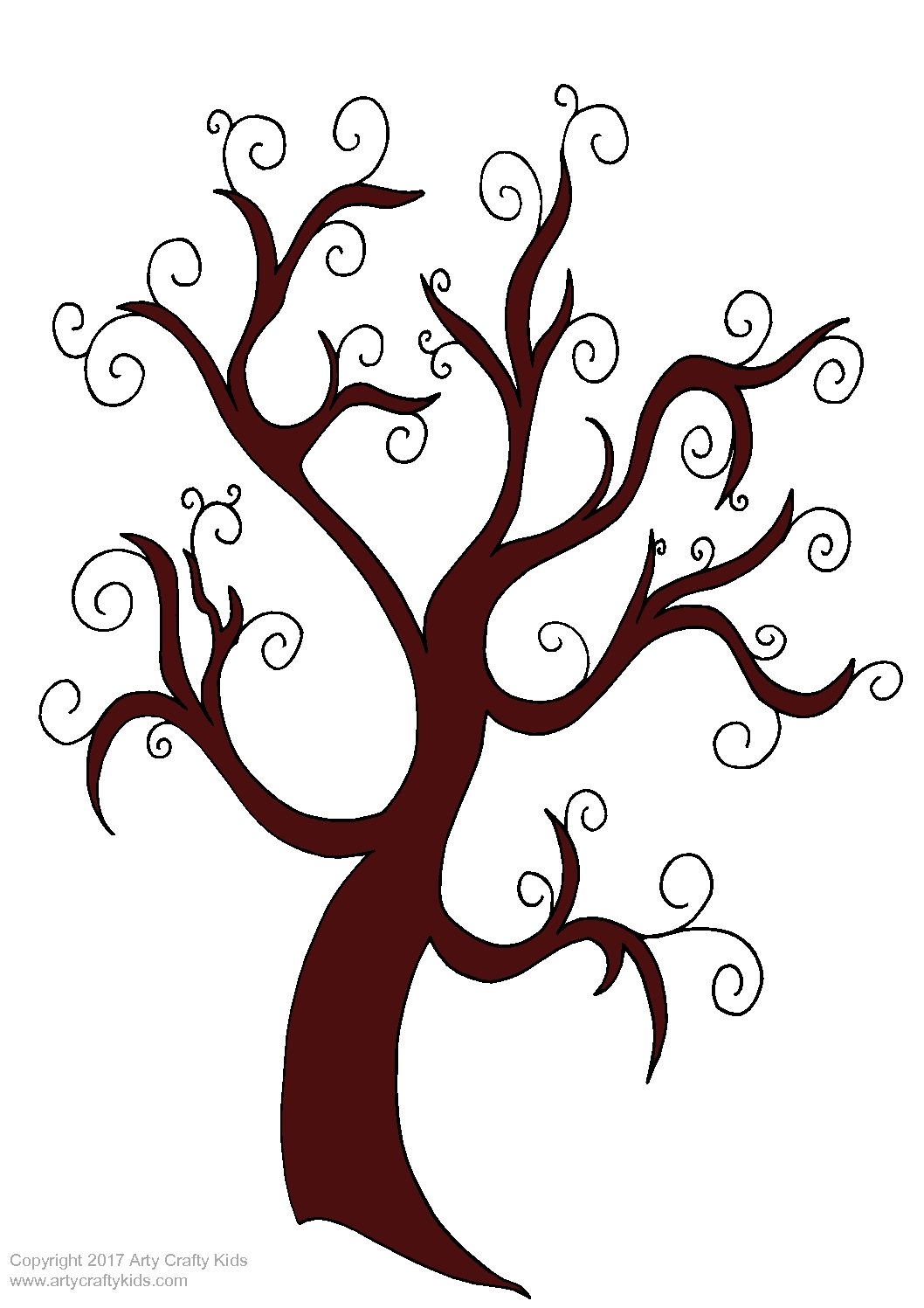 Autumn Tree Template Arty Crafty Kids