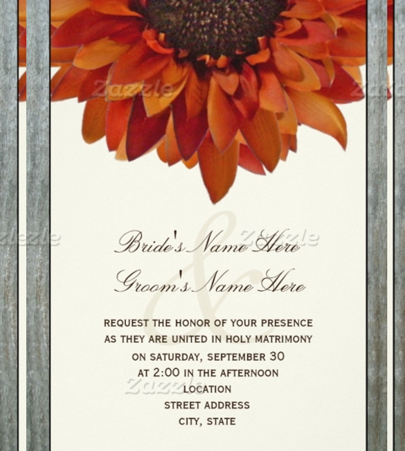 autumn wedding invitation templates