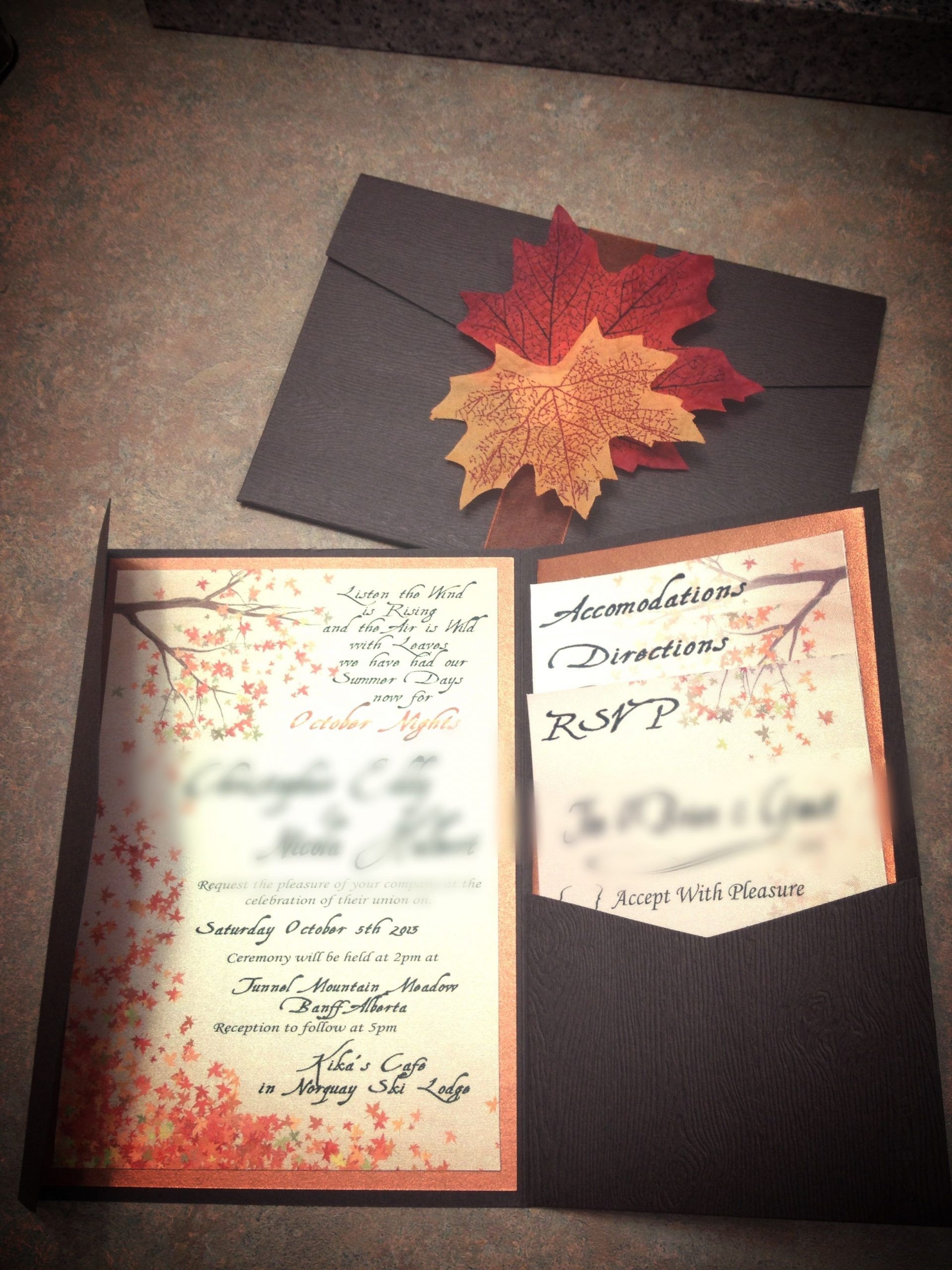 Autumn Wedding Invitation Templates Free Printable Word Searches
