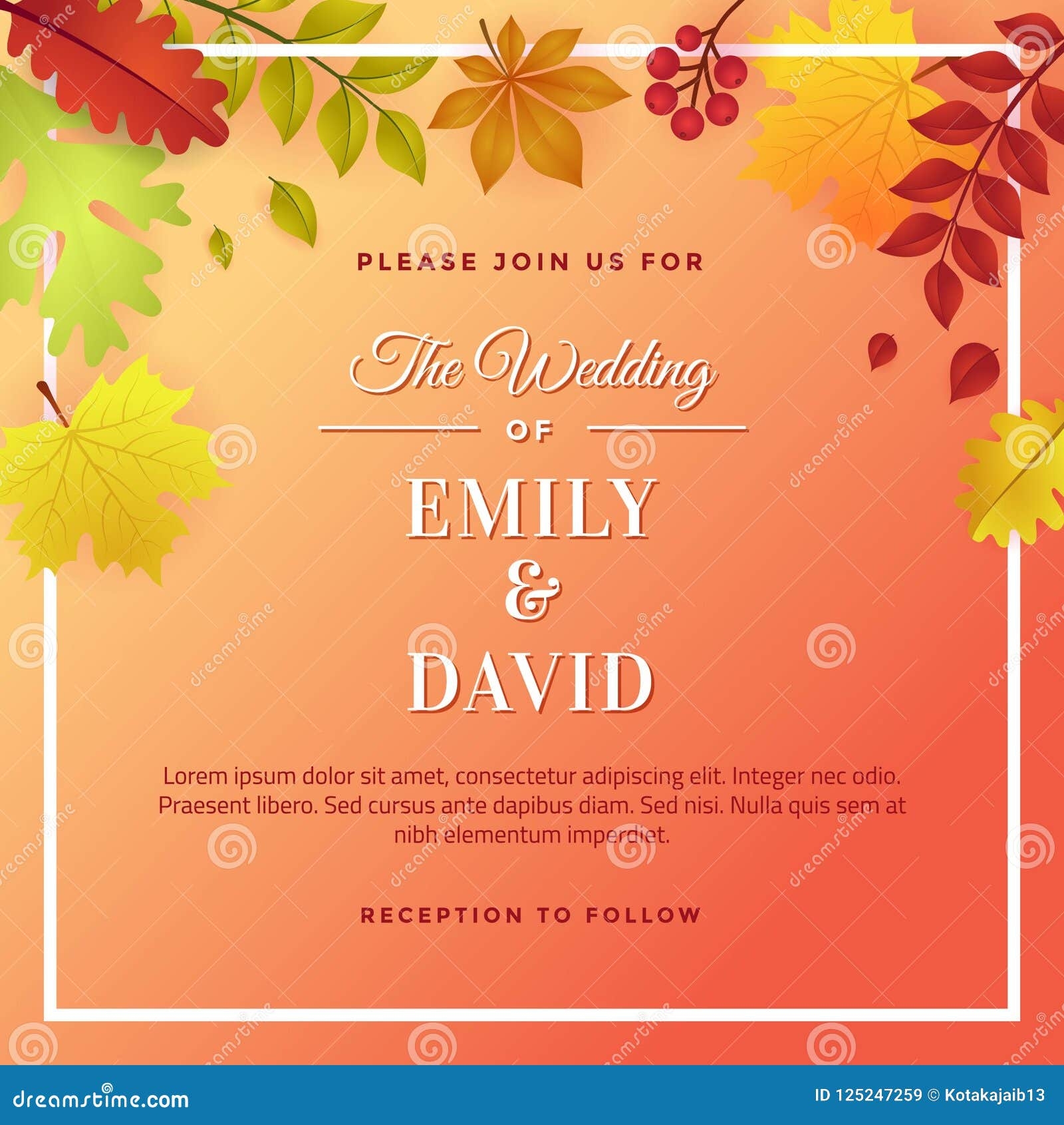 autumn invitation template