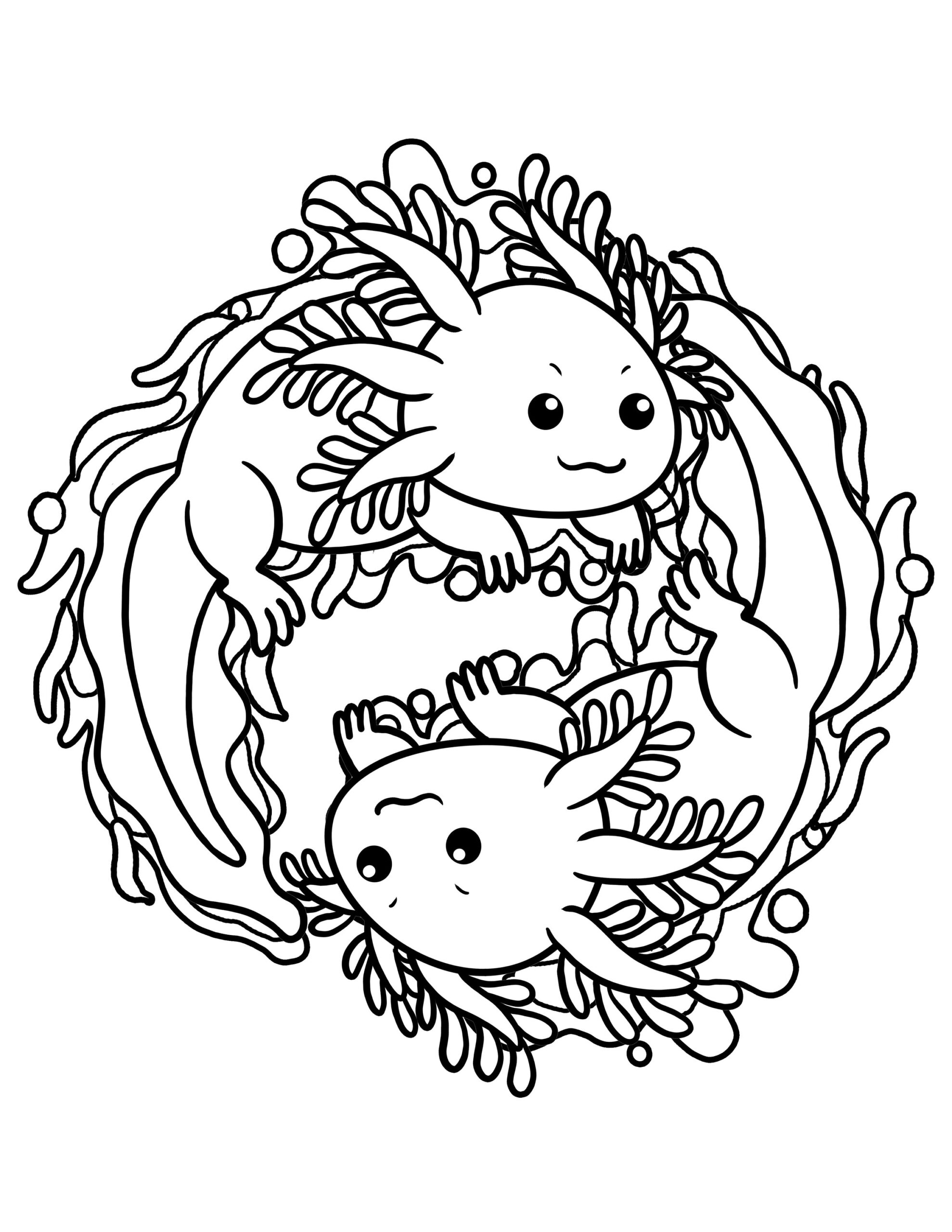 Axolotl Coloring Page