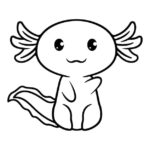 Axolotl Coloring Pages For Kids Vetor Premium Vetor Premium Cute