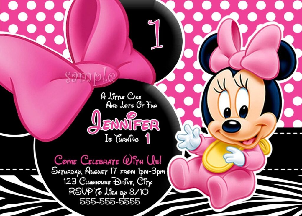 Baby Minnie Mouse Invitation Template