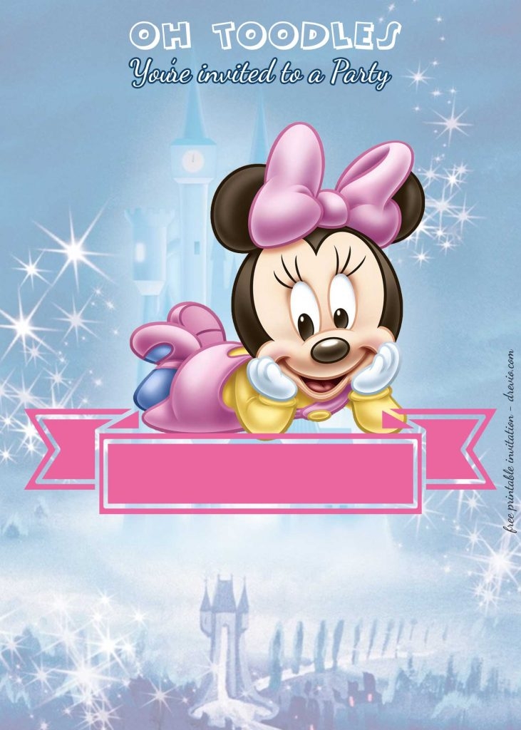 Baby Minnie Mouse Invitation template FREE Invitation Templates Drevio