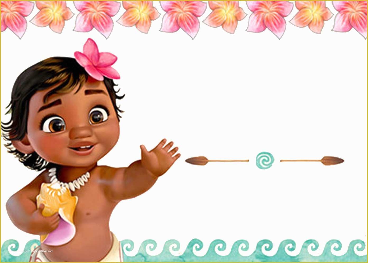 Baby Moana Invitation Template Free Of Free Moana Birthday Invitation 