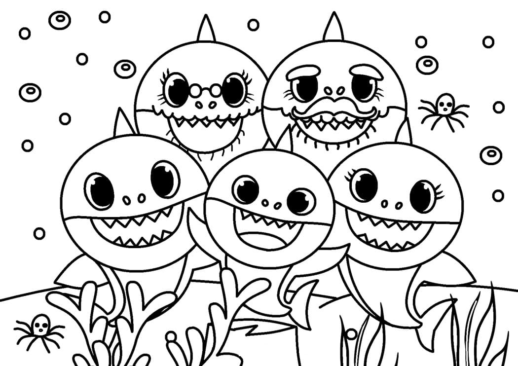 Baby Shark 5 Coloring Page Free Printable Coloring Pages For Kids