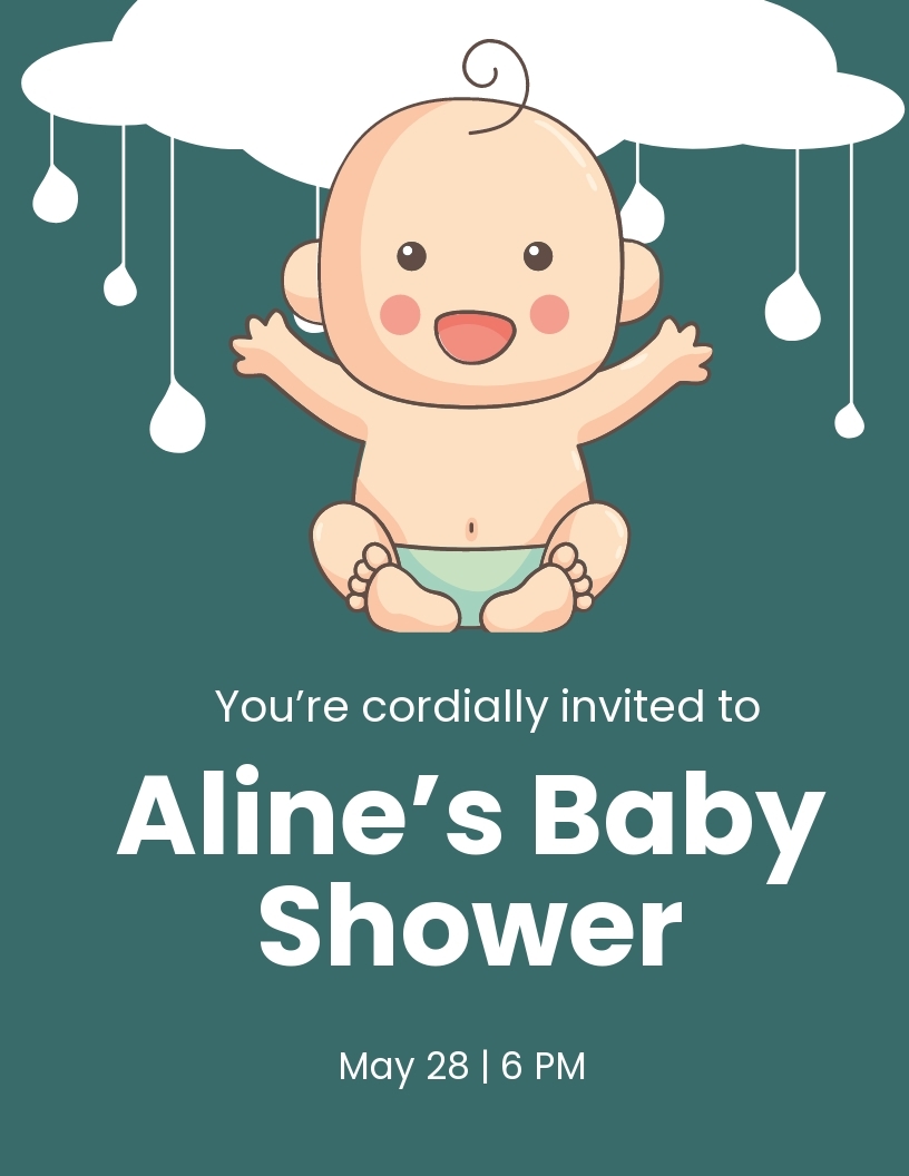 Baby Shower Invitation Flyer Template In Google Docs Word Publisher 
