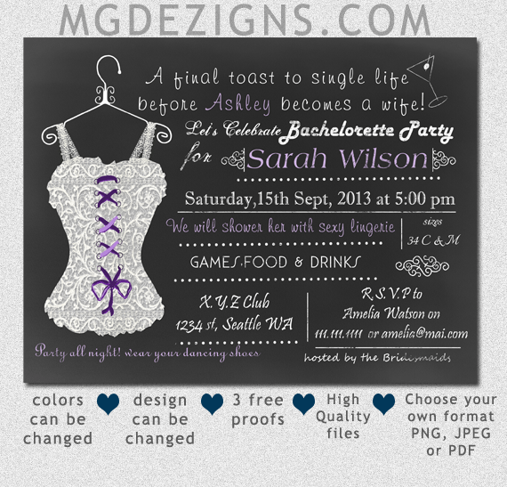 Bachelorette Invitations Templates