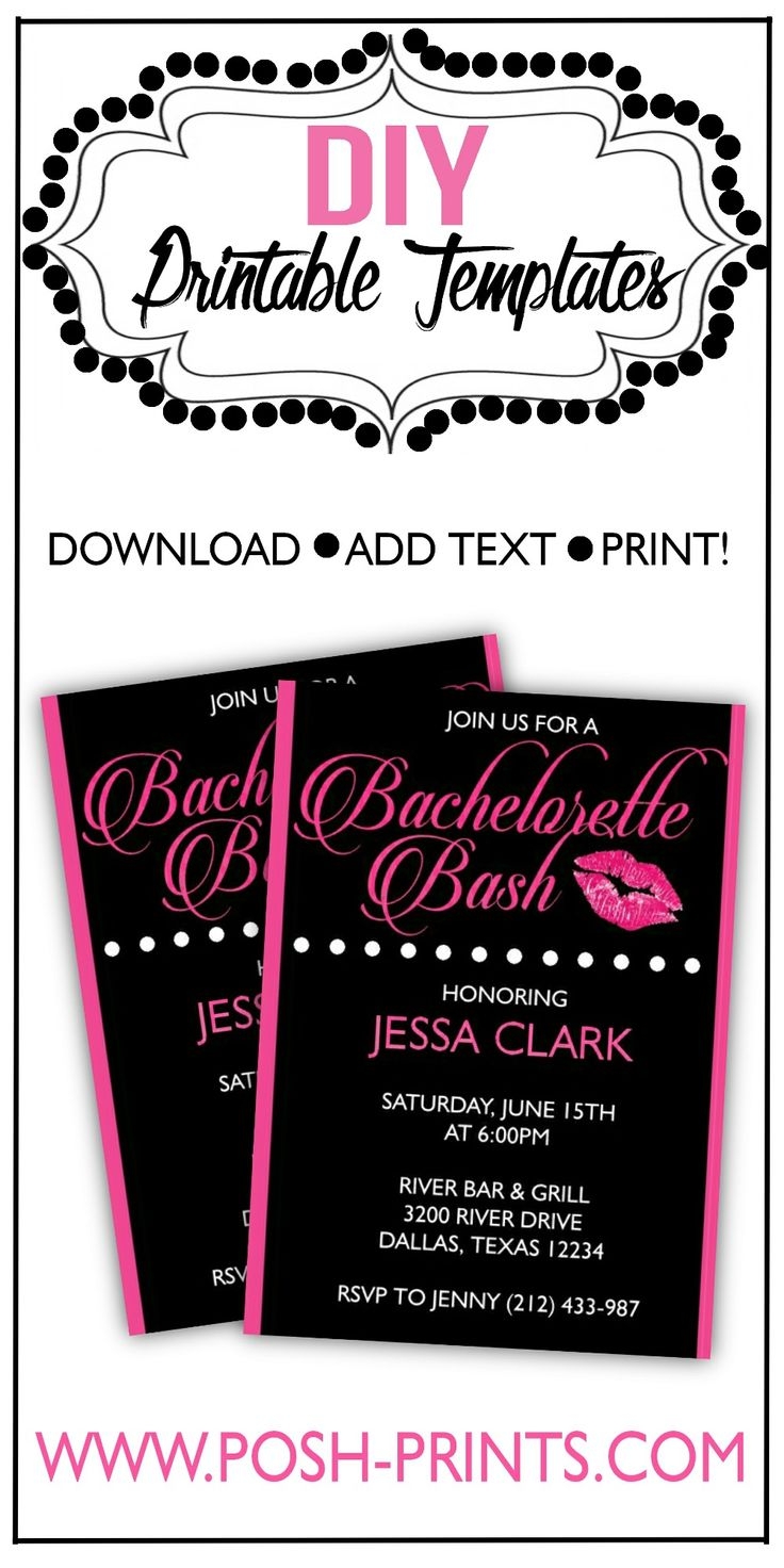 Bachelorette Invite Template Free