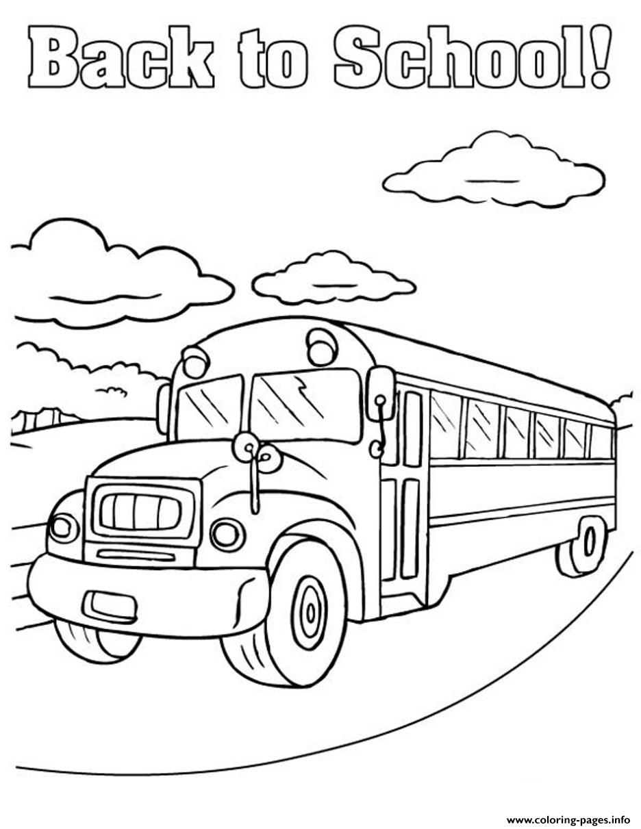 Back To School Bus Coloring Pages Printable