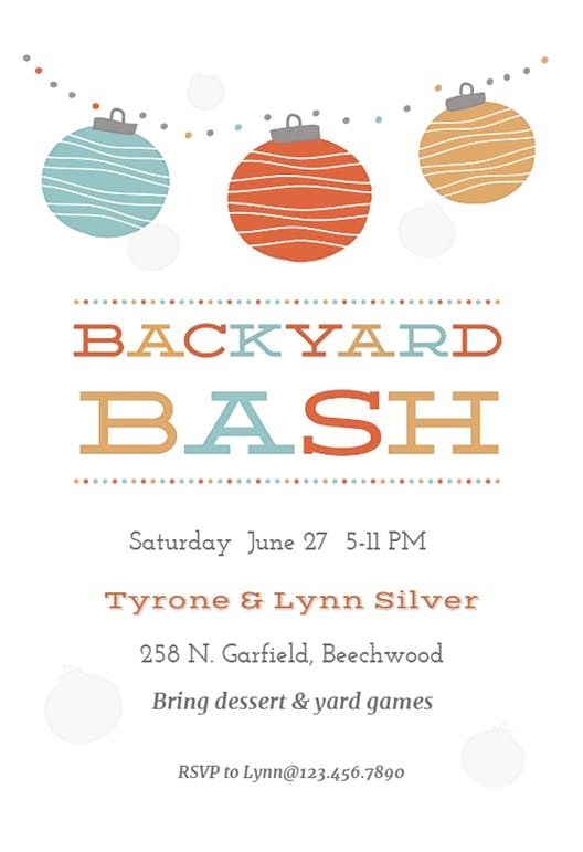 backyard party invitation template