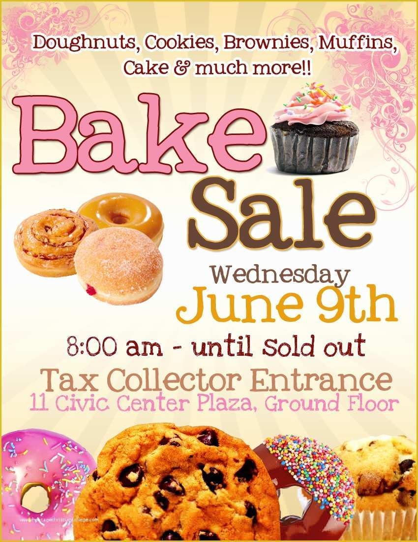 Bake Sale Flyer Template Free Of 9 Best Of Free Printable Bake Sale 