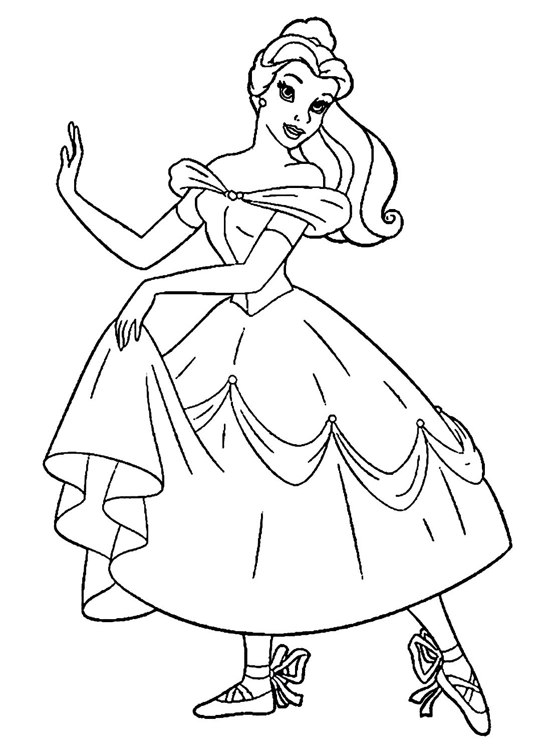 Ballet Princess Color Page Free Printable Coloring Pages