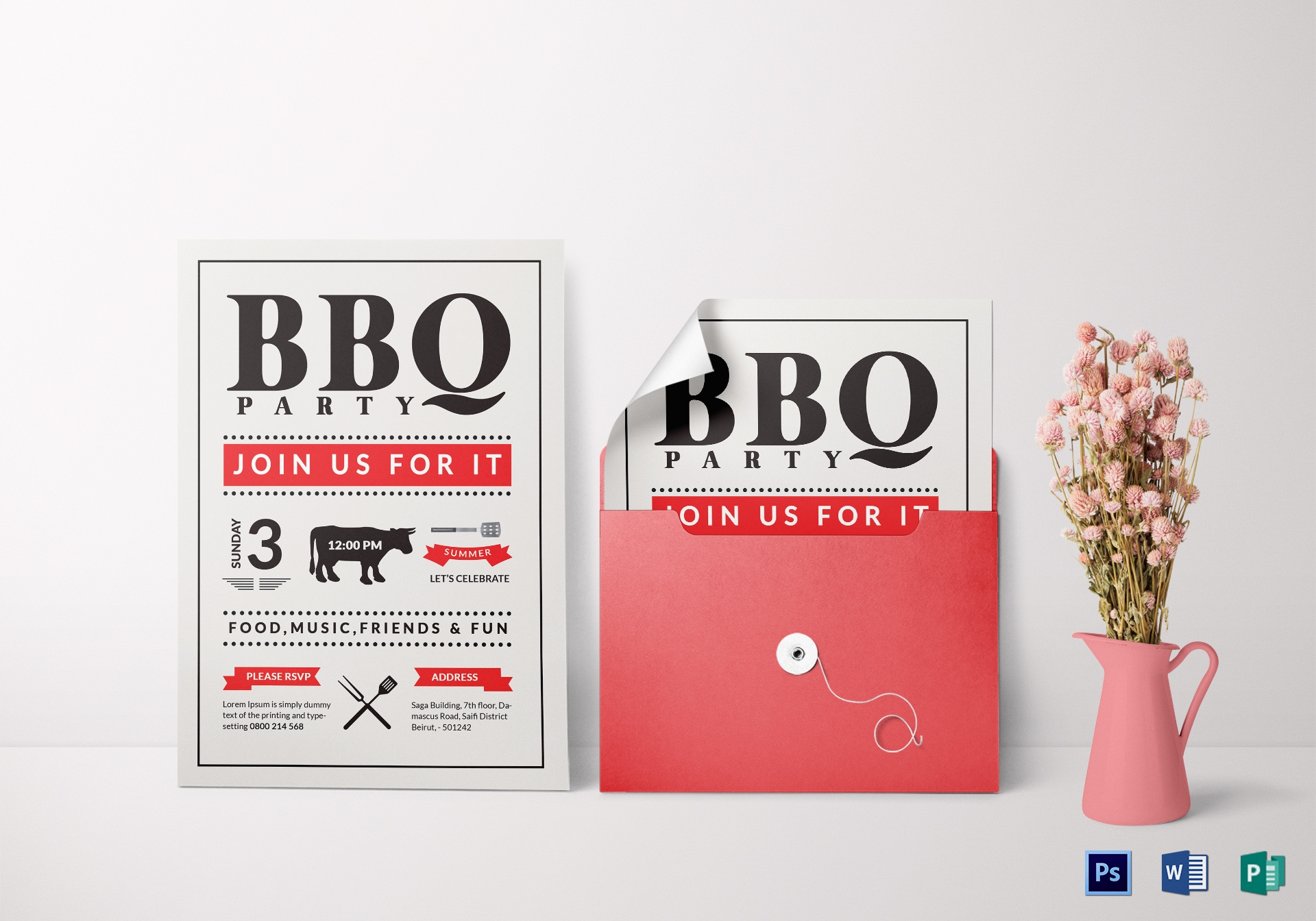barbecue party invitation template