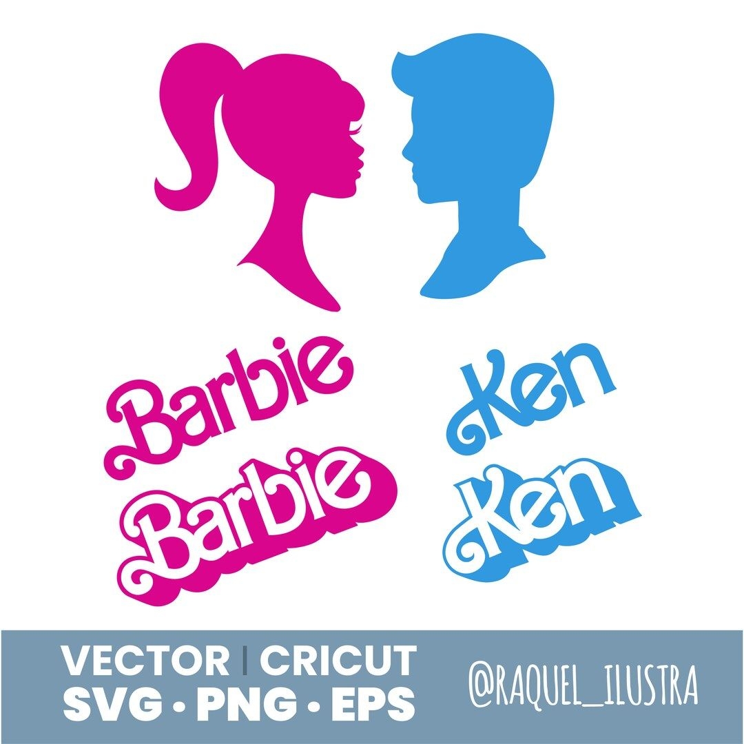 Barbie And Ken Retro Logo In SVG PNG And EPS Barbie Etsy Barbie 