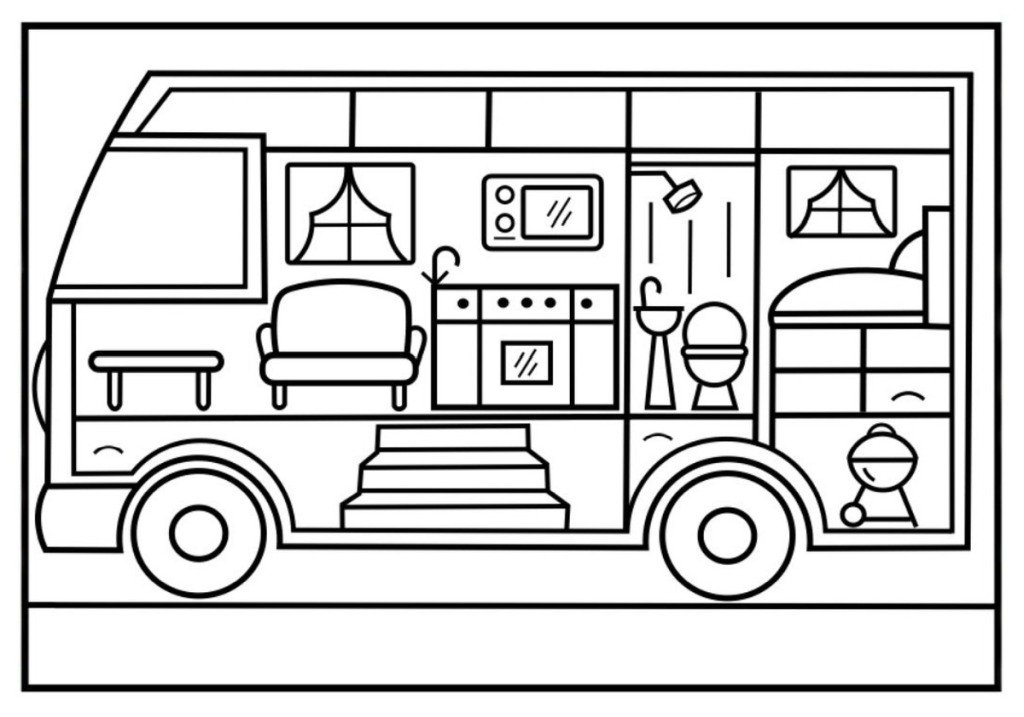 Barbie Camper Coloring Pages Coloring Pages