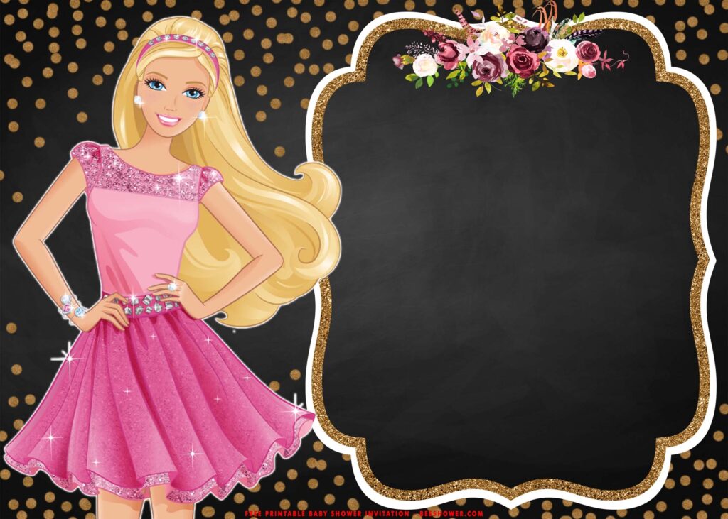 Barbie Invitation Template