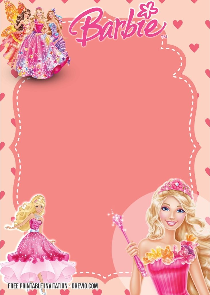 Barbie Invitation Template Free