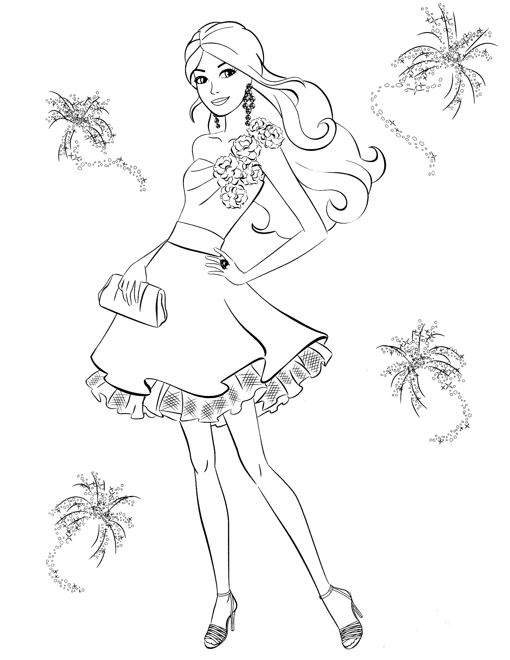 Barbie Printable Color Pages