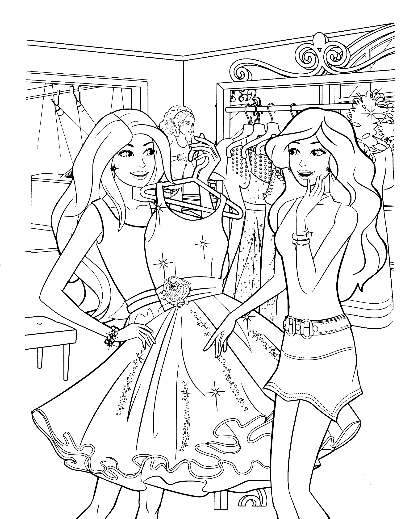 Barbie Printable Color Pages