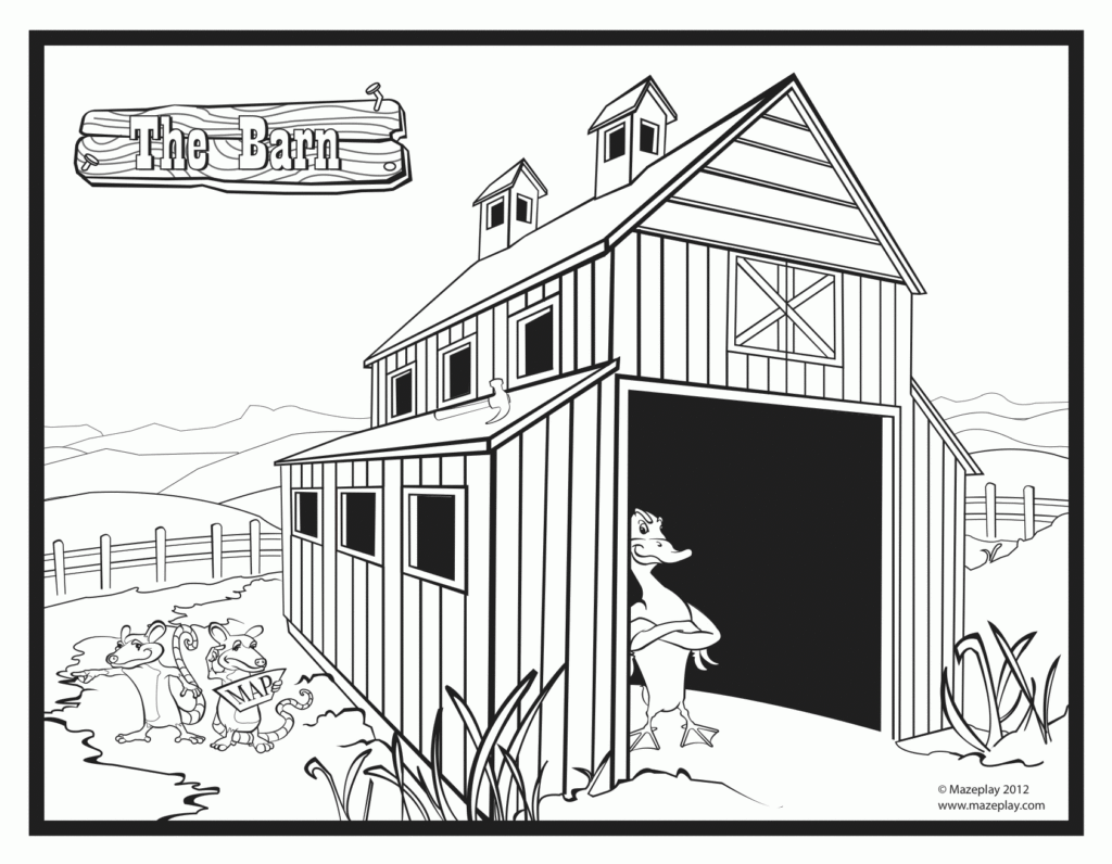 Barn Printable Coloring Pages Coloring Home