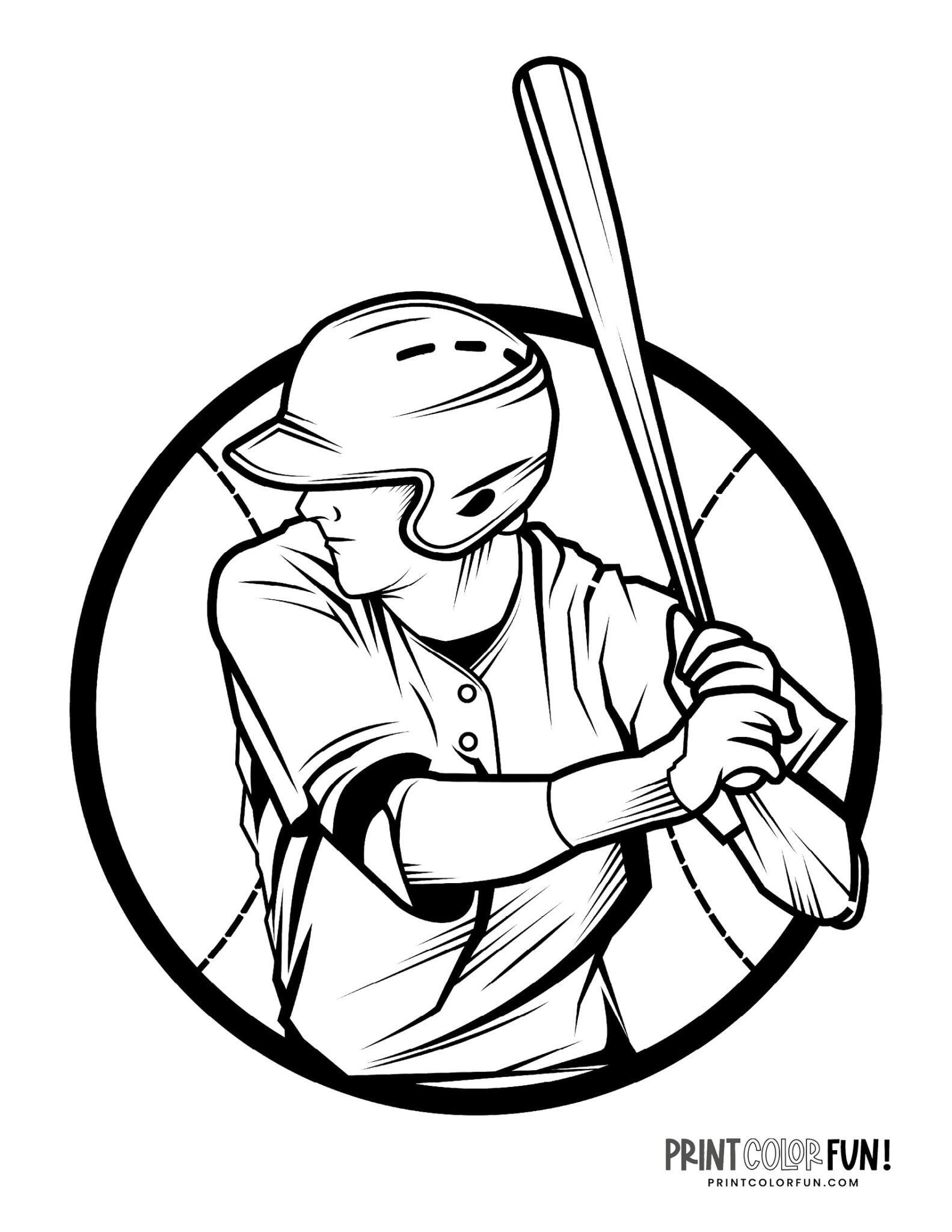 Baseball Player Coloring Page Coloring Pages