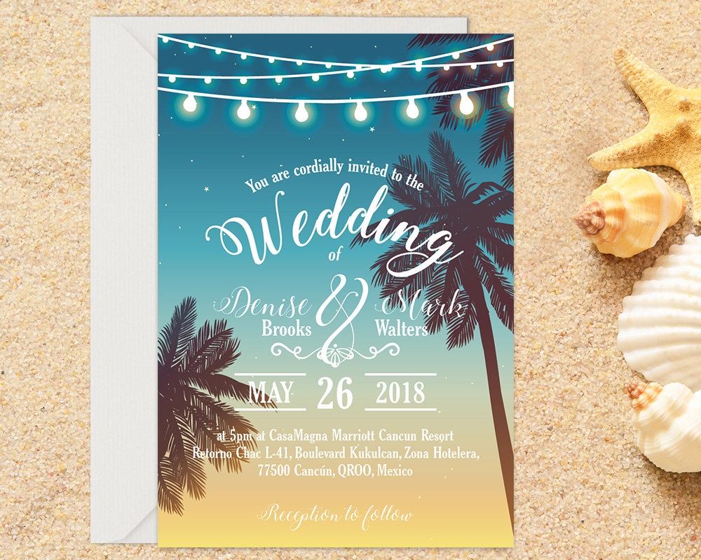beach invitation template
