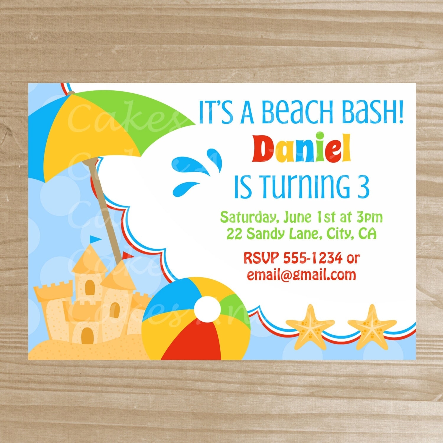Beach Invitation Template