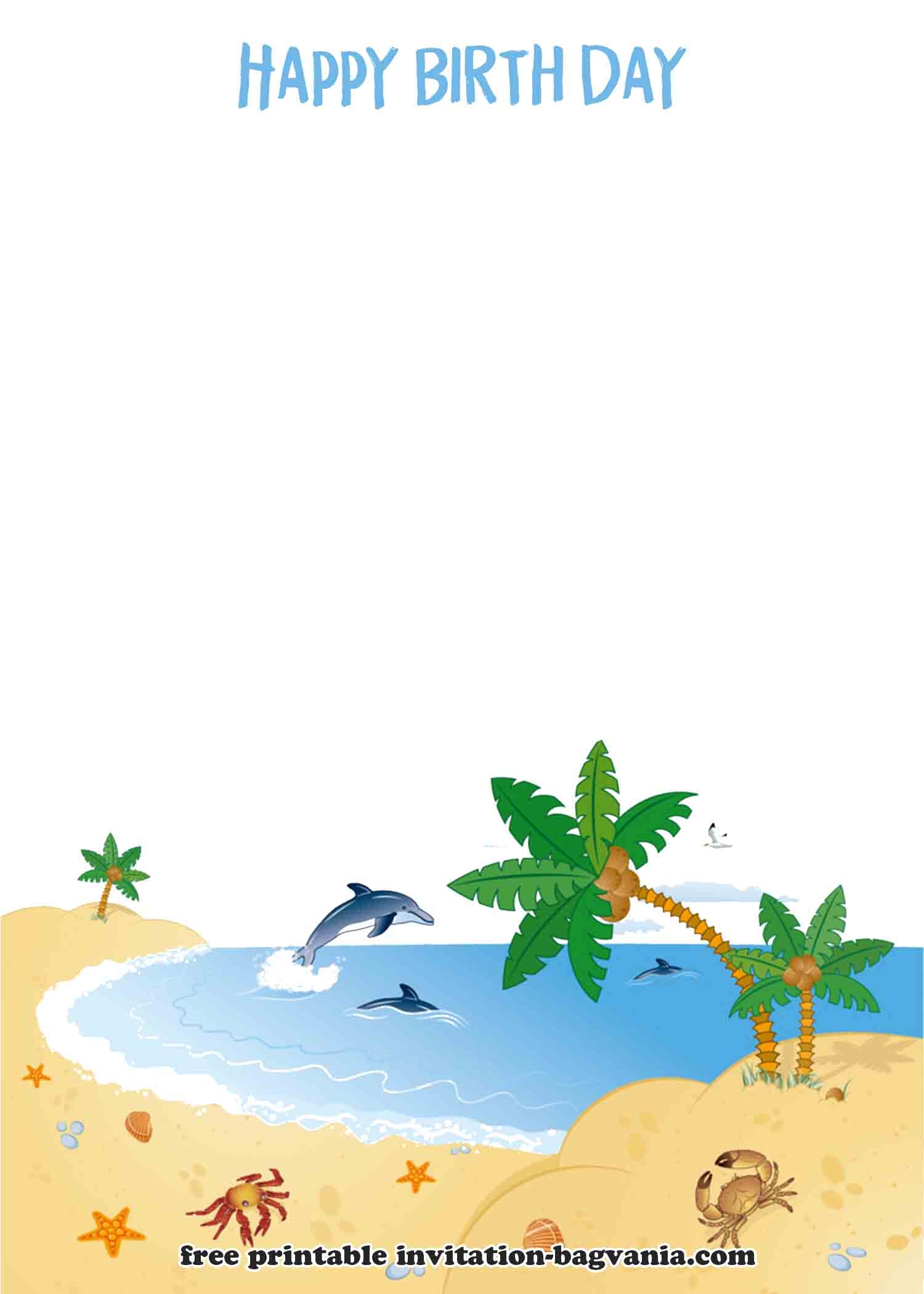Beach Themed Invitation Templates Free Ad Find Deals On Printable 