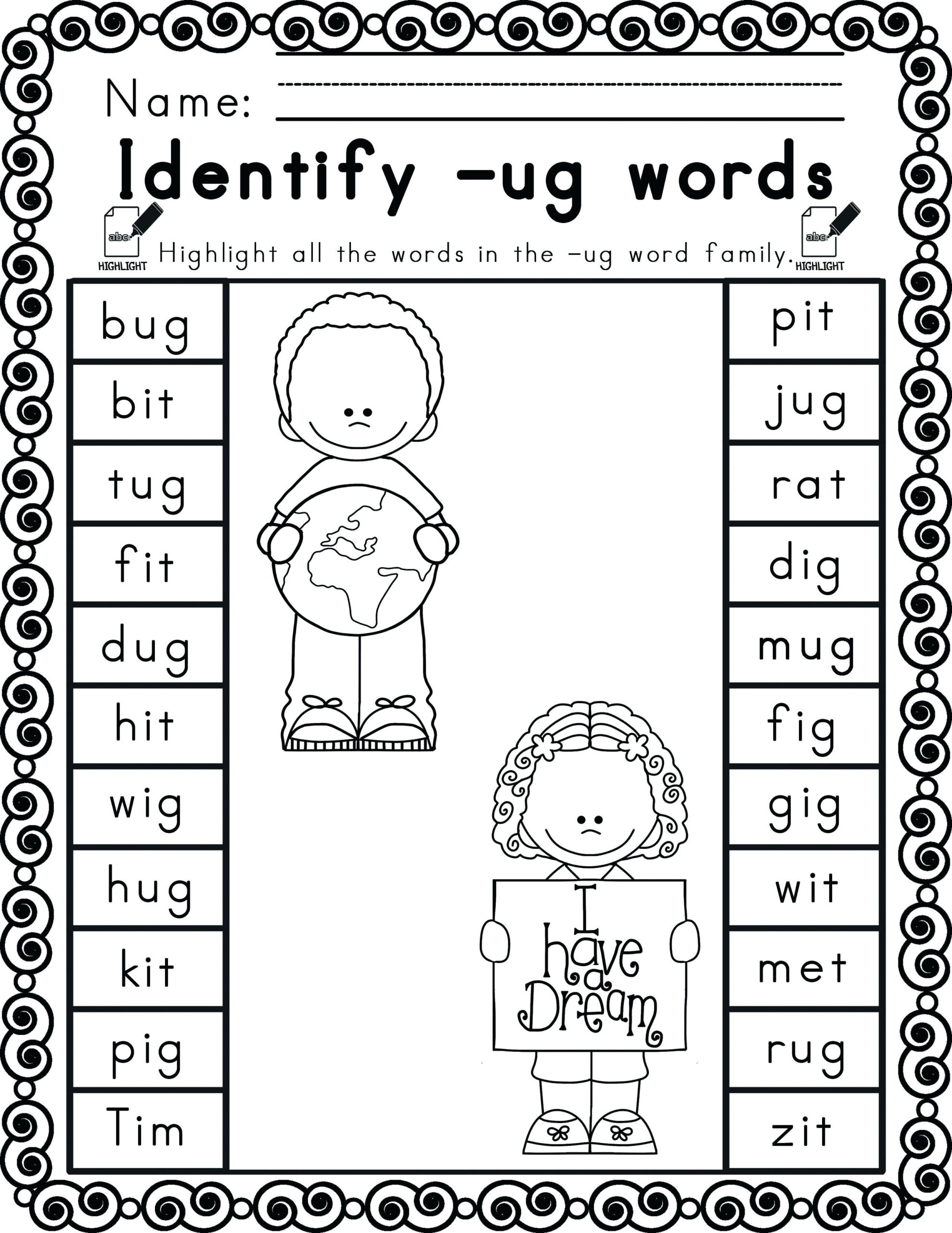 Beginner Kindergarten Language Arts Worksheets Language Worksheets