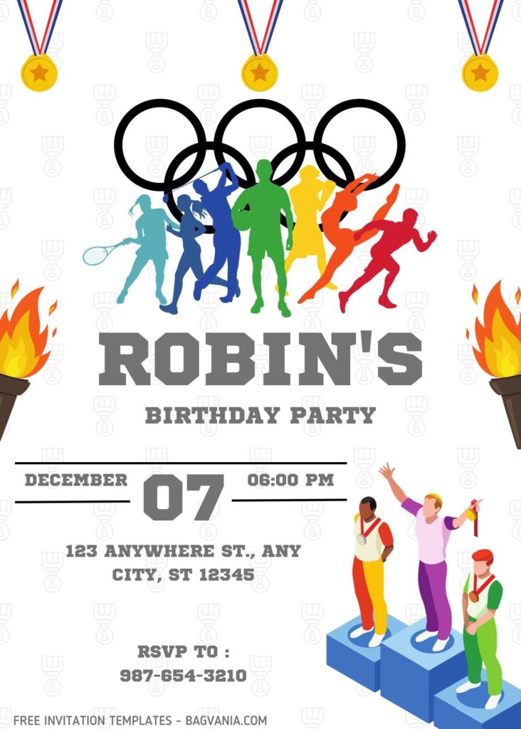 Best 12 FREE Olympics Themed Birthday Invitation Templates Artofit
