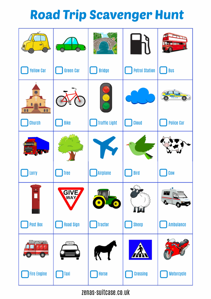 BEST Road Trip Games Activities For Kids FREE Printables Road
