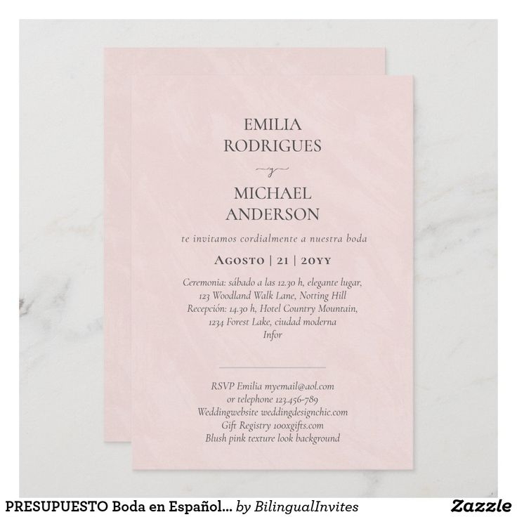 Bilingual Wedding Invitations Templates Zazzle Bilingual Wedding 