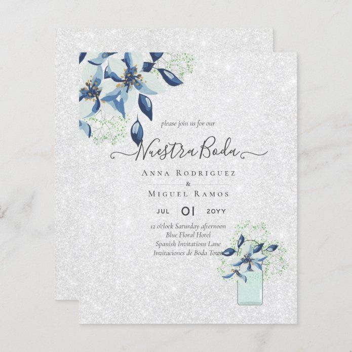 Bilingual Wedding Invitations Templates Zazzle Invitaciones De Boda