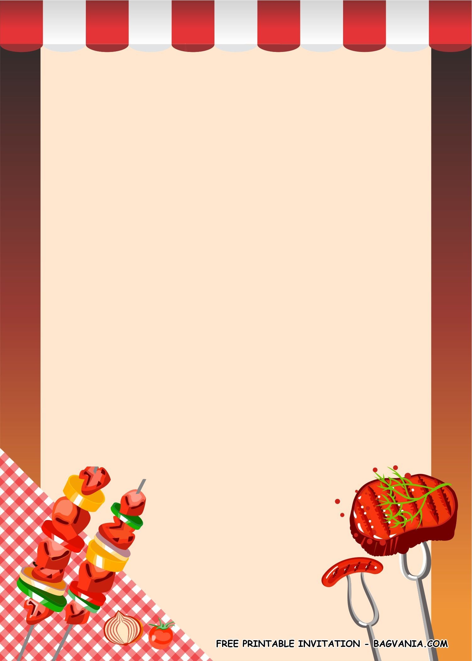 Birthday Bbq Invitation Template Free Printable Calendars AT A GLANCE