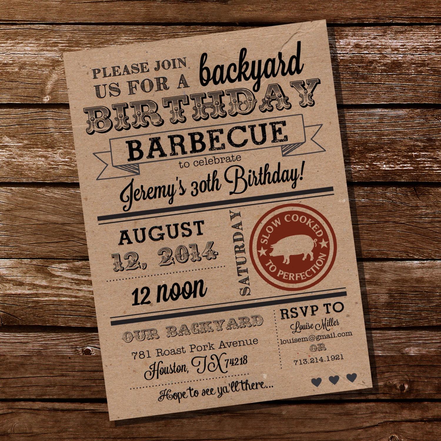 birthday bbq invitation template free