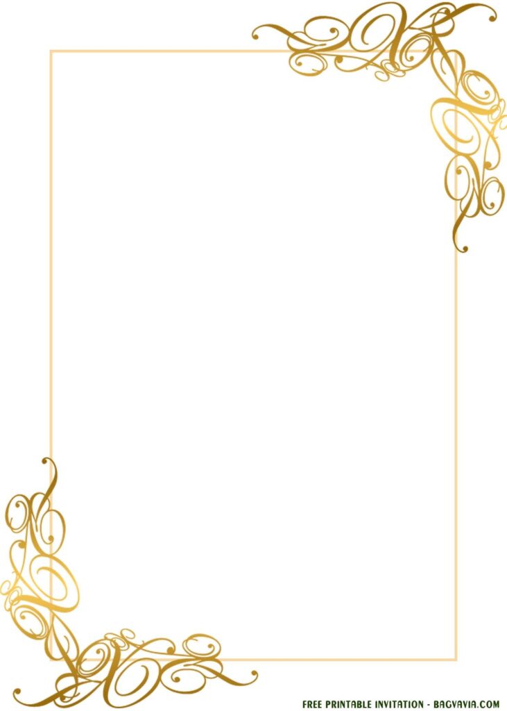 Birthday Black And Gold Invitation Template Blank Printable Word Searches