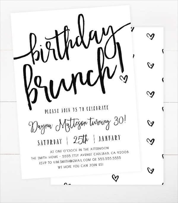 Birthday Brunch Invitation Template Dev onallcylinders