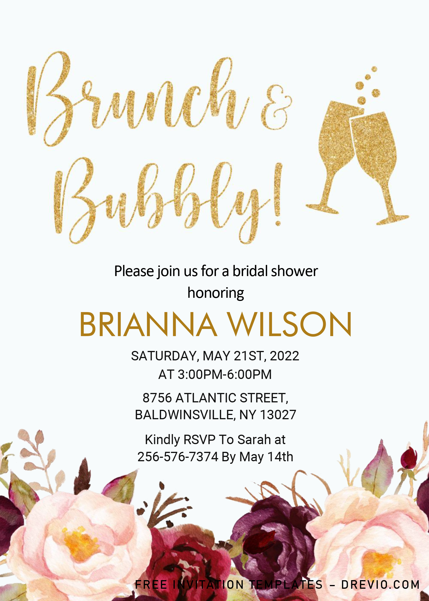 Birthday Brunch Invitation Template