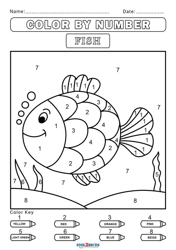 Birthday Cake Color By Number Coloring Pages Color By Number Coloring 