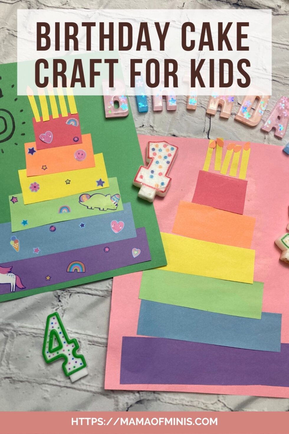 Birthday Cake Craft For Kids Mama Of Minis