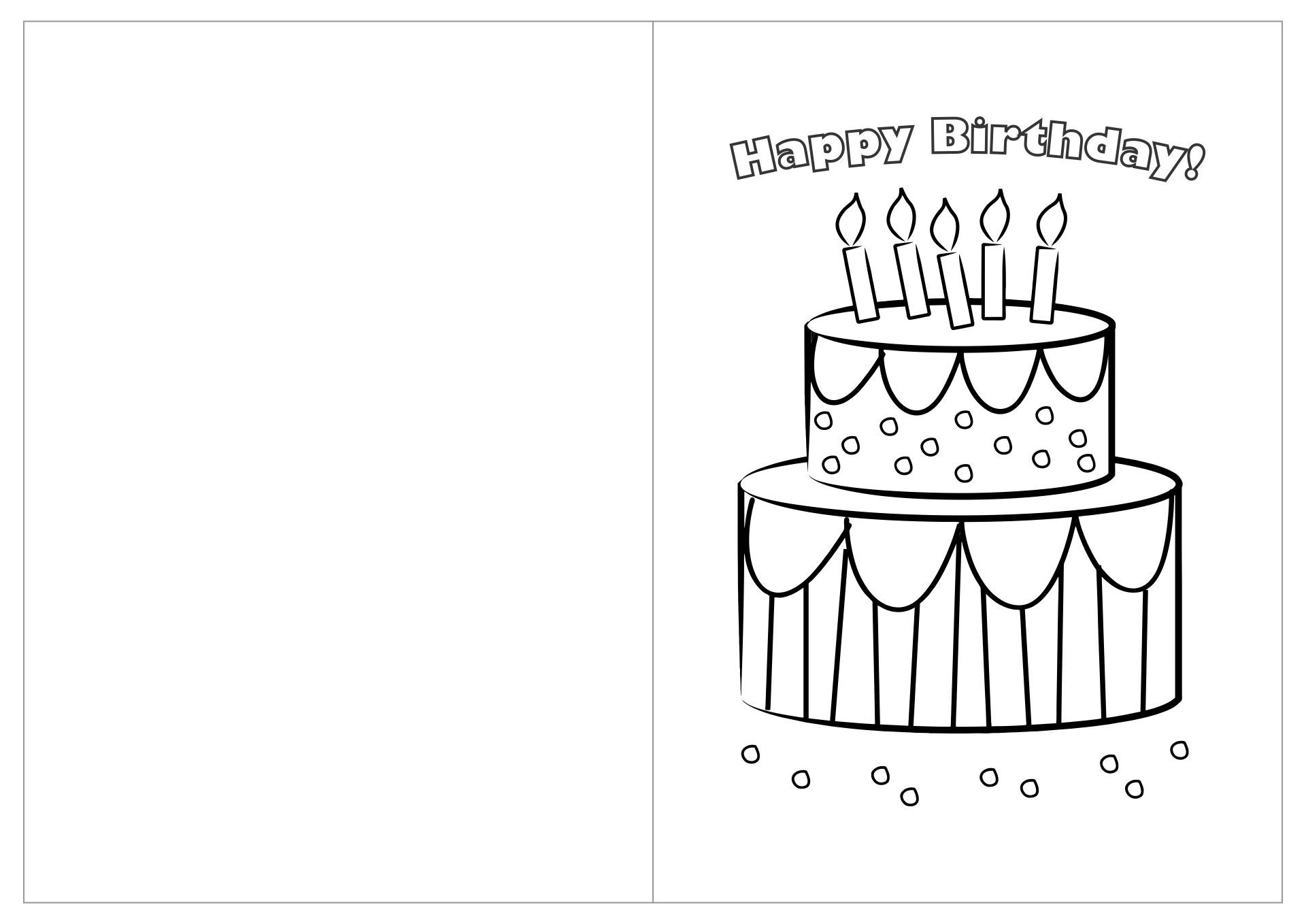 make a birthday card printable free