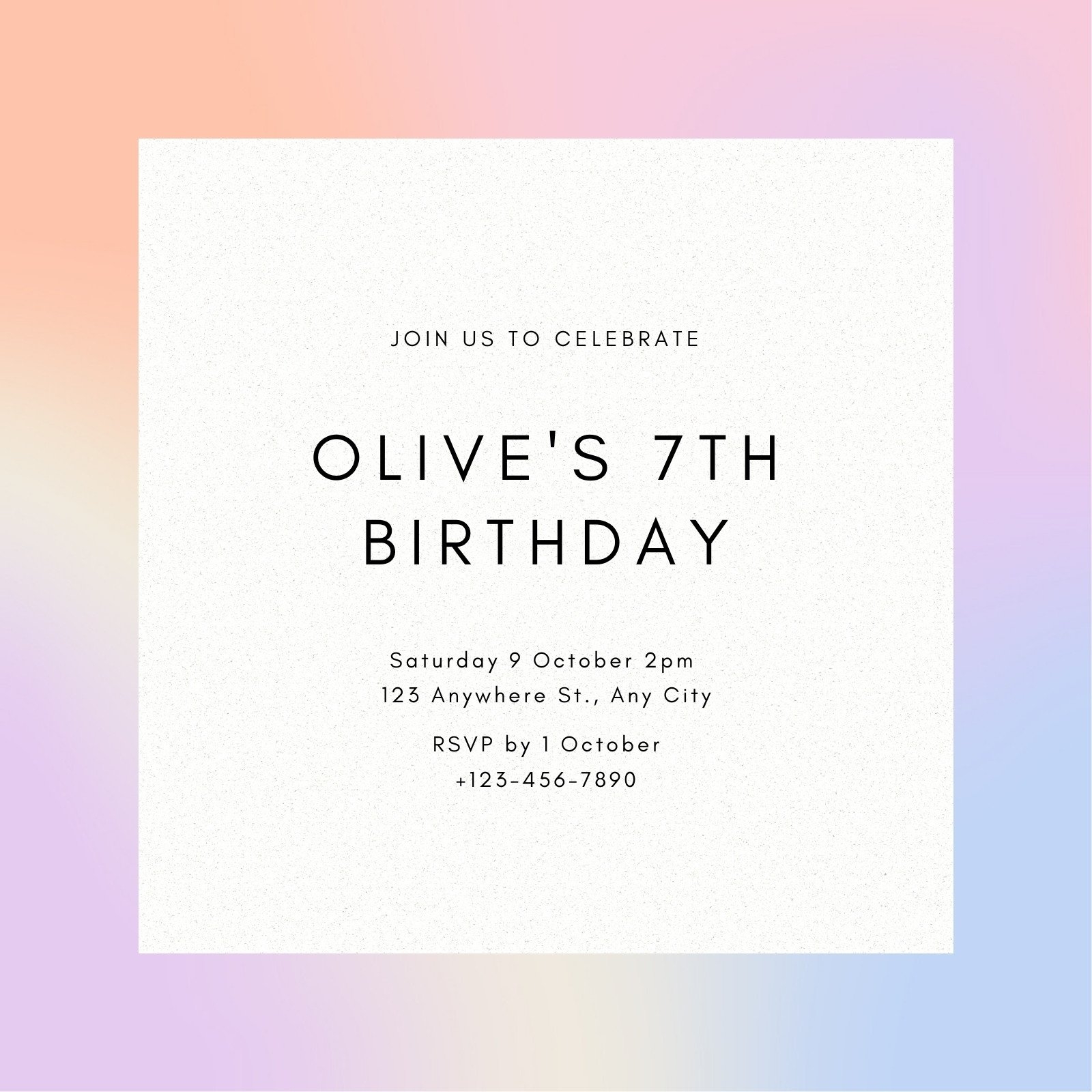 Birthday Invitation Template With Photo Birthday Invitation Template 