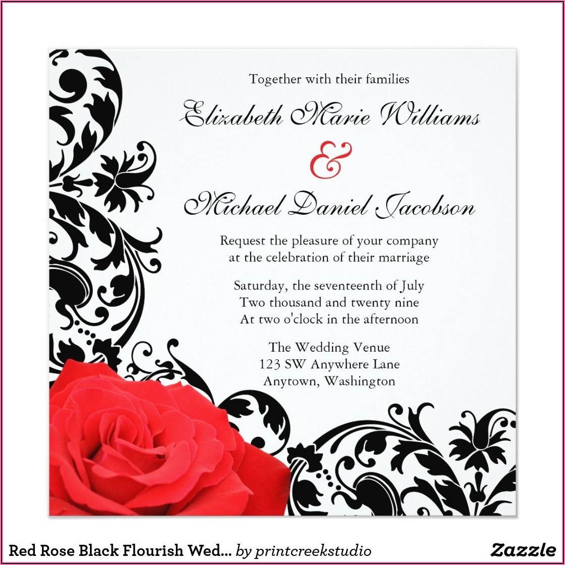 Black And Red Invitation Templates Invitations Resume Examples 
