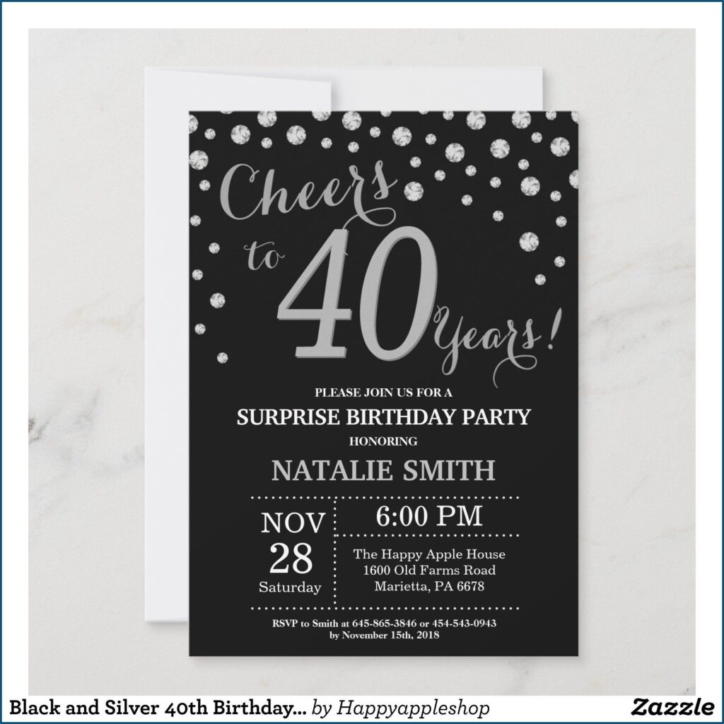 Black And Silver Birthday Invitations Templates Invitations Resume