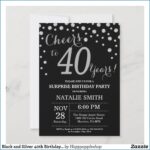 Black And Silver Birthday Invitations Templates Invitations Resume