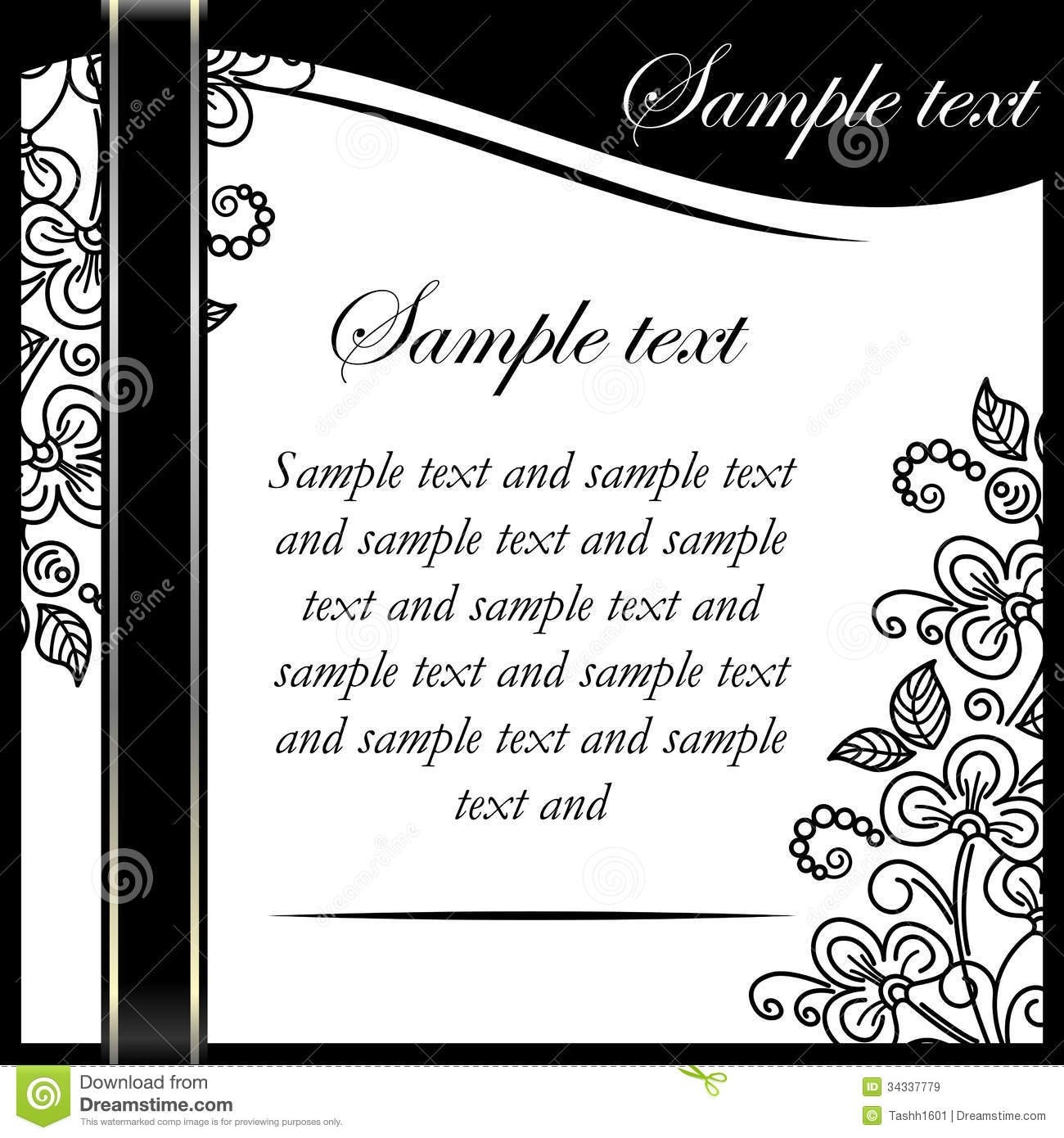 Black And White Party Invitations Templates Invitation Design Blog
