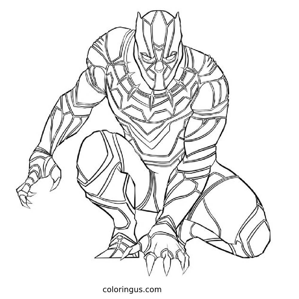 Black Panther Coloring Page